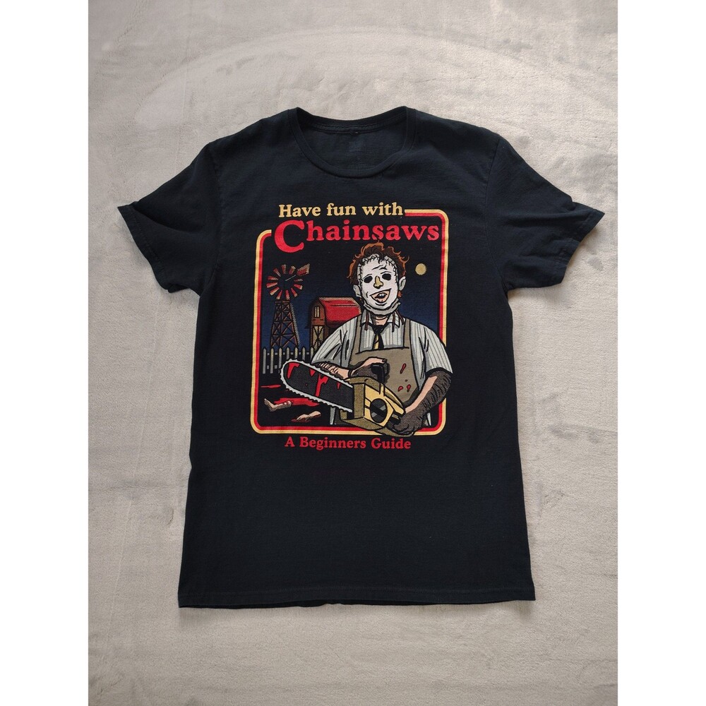 The Texas Chainsaw Massacre x Steven Rhodes Black Short Sleeve Tee Size Small